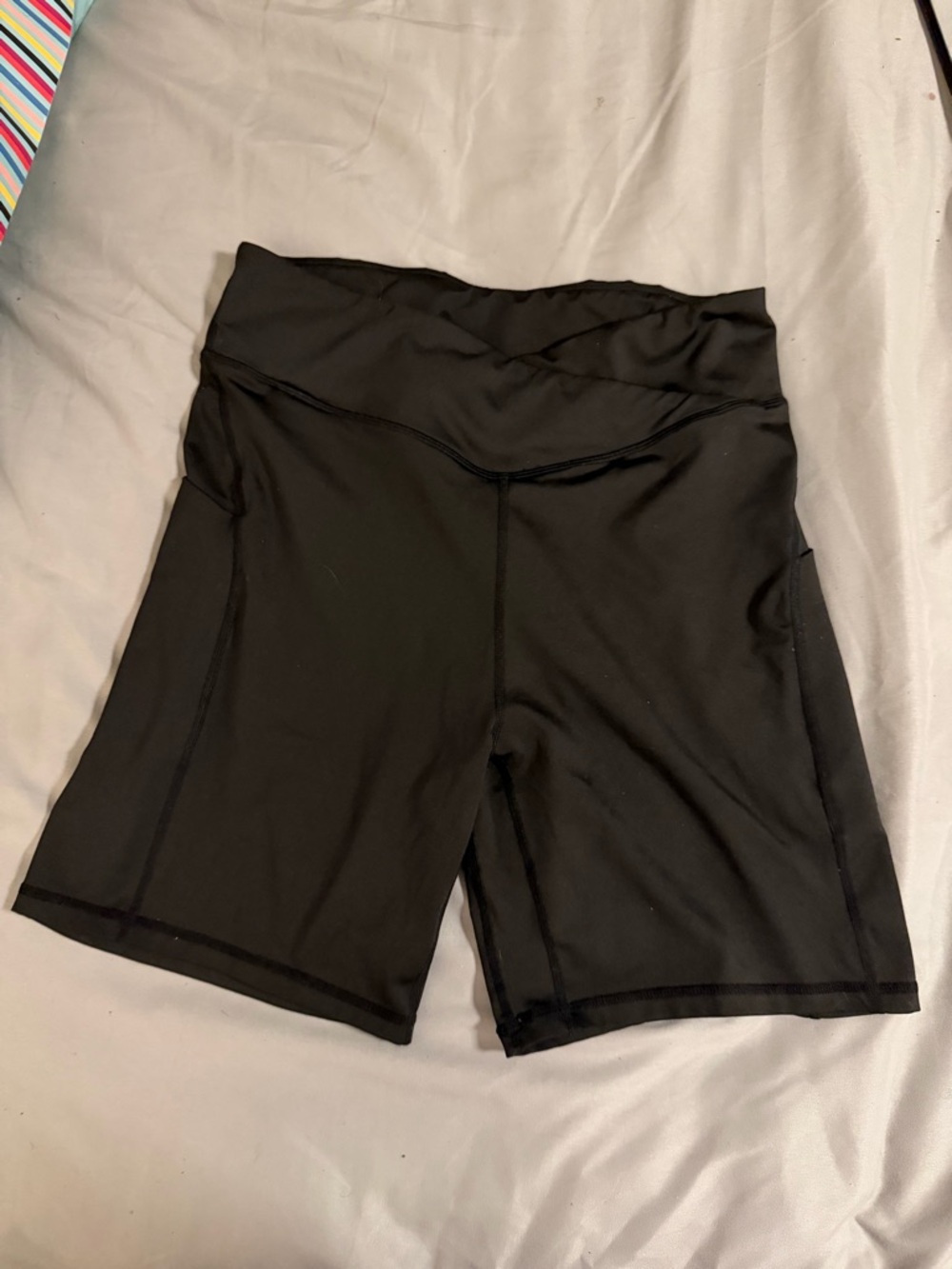 Women's High-Waist Black Workout Shorts